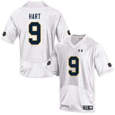 Notre Dame Fighting Irish Men's Cam Hart #9 White Under Armour Authentic Stitched College NCAA Football Jersey PPG5399SZ